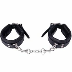 Wholesale ⌛ Bondara Luxe Erotica Black Leather Lockable Handcuffs ✔️ -Bondage Shop Online unnamed file 106