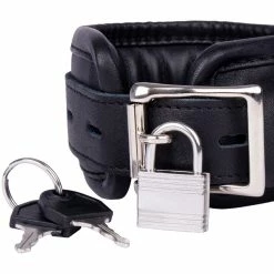 Wholesale ⌛ Bondara Luxe Erotica Black Leather Lockable Handcuffs ✔️ -Bondage Shop Online unnamed file 107