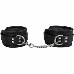 Cheapest 🧨 Bondara Luxe Saddle Leather Heavy Duty Padded Handcuffs ✔️