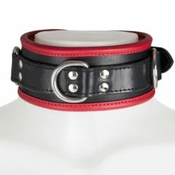 Outlet ⌛ Bondara Luxe Red Saddle Leather Heavy Duty Padded Collar 😀 -Bondage Shop Online unnamed file 144