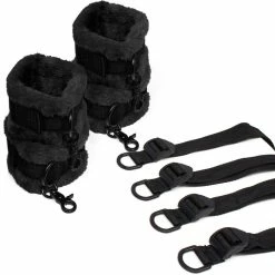 Brand new 😀 Bondara Black Furry All Mine In Bed Restraint 🎁