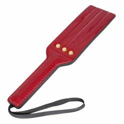 Deals 🌟 Bondara Double Sided Red Faux Leather Tawse Paddle - 9 Inch 👏