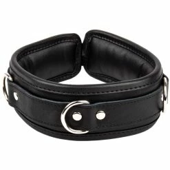 Cheap 🎉 Bondara Luxe Erotica Black Leather Lockable Collar 🛒