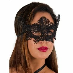Best deal ⭐ Bondara Flirt Black Lace Eye Mask 👍