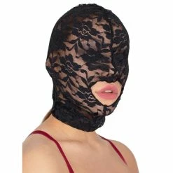 Deals ⭐ Bondara Lace Open Mouth Deprivation Hood 🎁