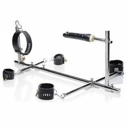 Outlet ❤️ Bondara&Sex Master Series Imprisoned Metal Stockade With Dildo ? 7.5 Inch 🎁