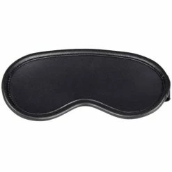 Discount 🛒 Bondara Black Faux Leather Blindfold 💯