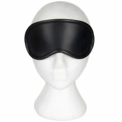 Discount 🛒 Bondara Black Faux Leather Blindfold 💯 -Bondage Shop Online unnamed file 566