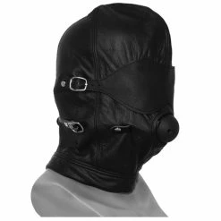 Promo ✨ Torment Leather Bondage Hood With Ball Gag 🥰 -Bondage Shop Online unnamed file 600
