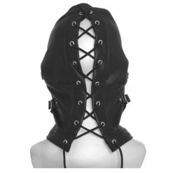 Promo ✨ Torment Leather Bondage Hood With Ball Gag 🥰 -Bondage Shop Online unnamed file 601