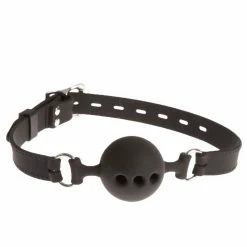 New 🤩 Bondara Silicone Kink Black Vented Ball Gag ⭐
