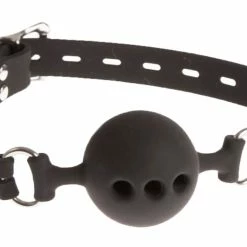 New 🤩 Bondara Silicone Kink Black Vented Ball Gag ⭐ -Bondage Shop Online unnamed file 645