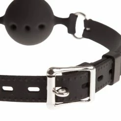 New 🤩 Bondara Silicone Kink Black Vented Ball Gag ⭐ -Bondage Shop Online unnamed file 646