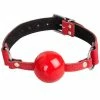Discount 🛒 Bondara Luxe Red Nubuck Leather Ball Gag ❤️