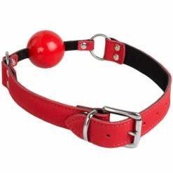 Discount 🛒 Bondara Luxe Red Nubuck Leather Ball Gag ❤️ -Bondage Shop Online unnamed file 652