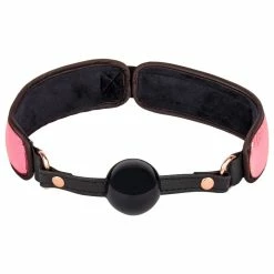 Best deal 💯 Bondara Pink Kink Rose Gold Soft Velcro Bondage Ball Gag 🎉