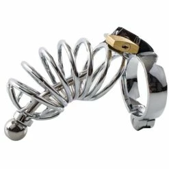 Outlet 💯 Torment Stainless Steel Chastity Cage With Penis Plug ⭐