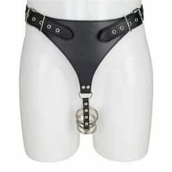 Best Pirce 🌟 Bondara Black Male Chastity Harness With Cock Rings 🥰
