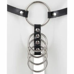 Deals ⌛ Bondara Faux Leather Five Gates Of Hell Cock Ring With Belt ✨ -Bondage Shop Online unnamed file 761