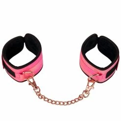 Coupon ⭐ Bondara Pink Kink Rose Gold Soft Velcro Bondage Ankle Cuffs 👍 -Bondage Shop Online unnamed file 81