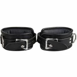 Brand new 🔔 Bondara Luxe Saddle Leather Heavy Duty Padded Ankle Cuffs ✔️ -Bondage Shop Online unnamed file 85